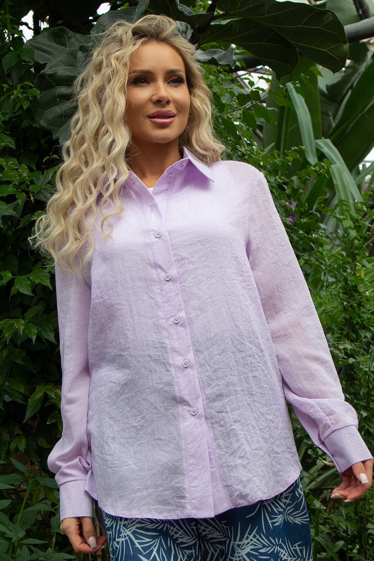 Рубашка Воздушное настроение (лаванда) Б13486-7М