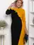 Платье Эванесса (черно-желтое) П12748-35М