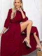 Платье Танго вдвоем (бордовое) П11824