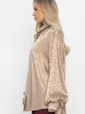 Рубашка атласная Все мысли о тебе (бежевая) Б15352-7М
