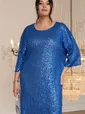 Платье с пайетками Латина (сапфир) П14321-34М