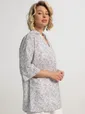 Блуза Легкость движения (бело-серая) Б12966-30М