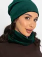 Комплект шапка шестиклинка и снуд (зеленый) ШШС5-23М