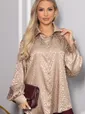 Рубашка атласная Все мысли о тебе (бежевая) Б15352-7М