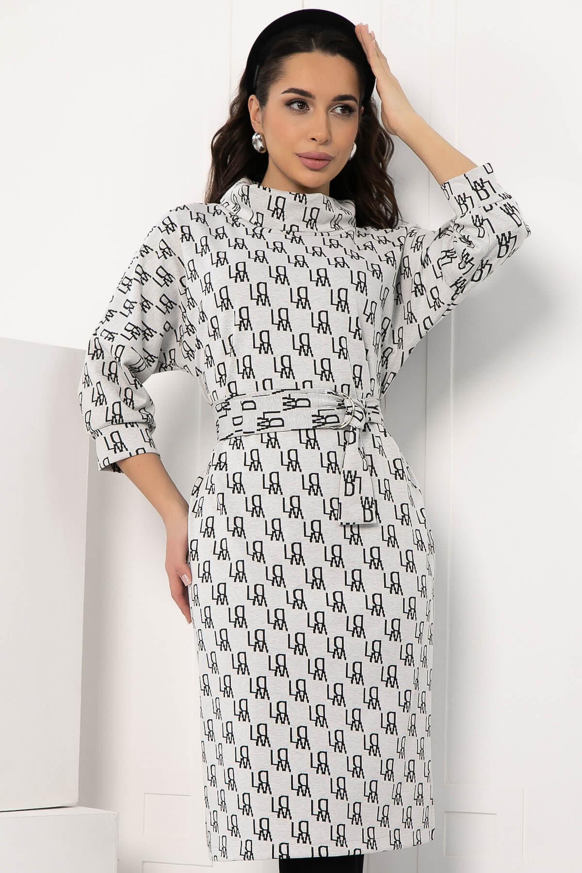 Платье Никс (светло-серое) П12755-4М