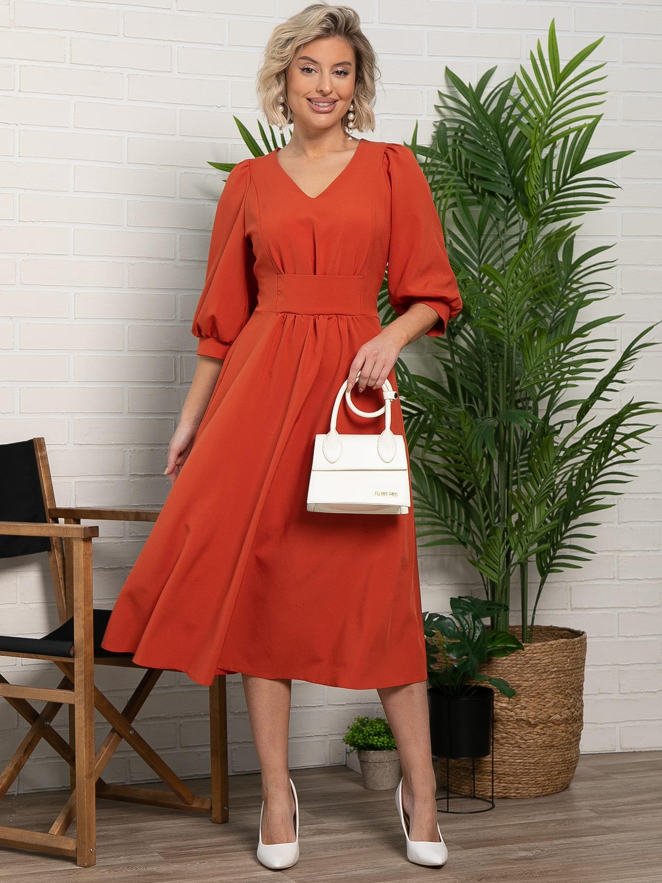 Платье Мадлен (оранжевое) П15624-18М