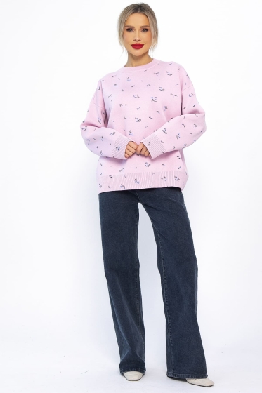 Свитер оверсайз Анита (сиреневый) Б14760-1М