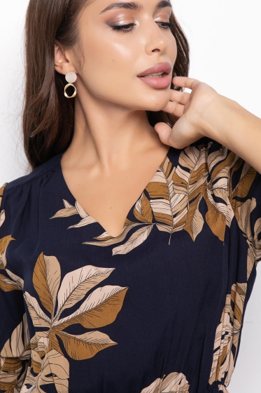 Платье "Ирени" П7334 (темно-синее)