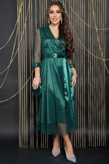 Платье Северное сияние (зеленое) П11675