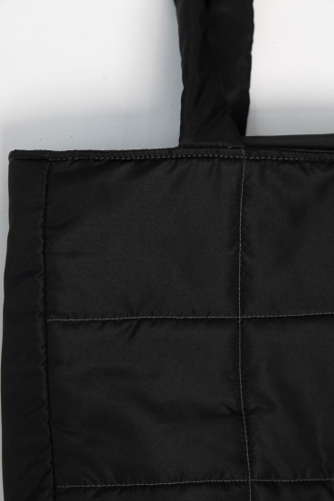 Сумка-шопер стеганая (черная) СШ07-46