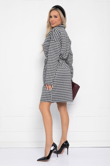 Платье Зарина (черно-белое) П12702-5