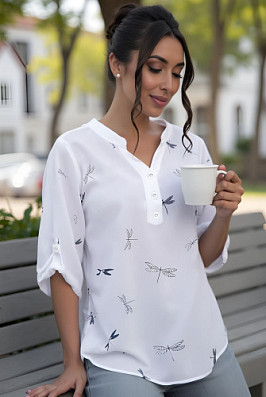 Блуза Флоретта (белая) Б13962-20М