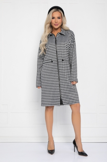 Платье Зарина (черно-белое) П12702-5