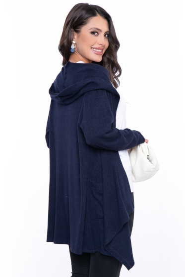 Кардиган с капюшоном (синий) Б2744