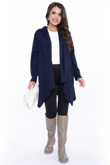 Кардиган с капюшоном (синий) Б2744