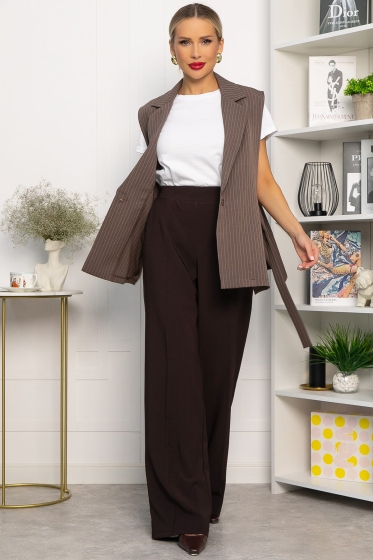 Брюки на резинке Лавриона (кофе) Б14261-18М