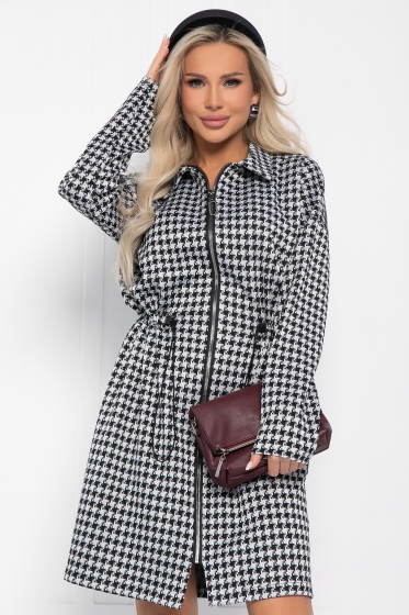 Платье Зарина (черно-белое) П12702-5
