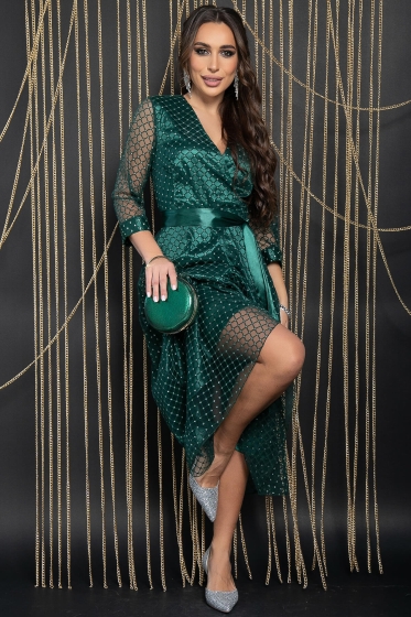 Платье Северное сияние (зеленое) П11675
