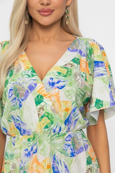 Платье Летнее настроение (зеленое) П13727-7М